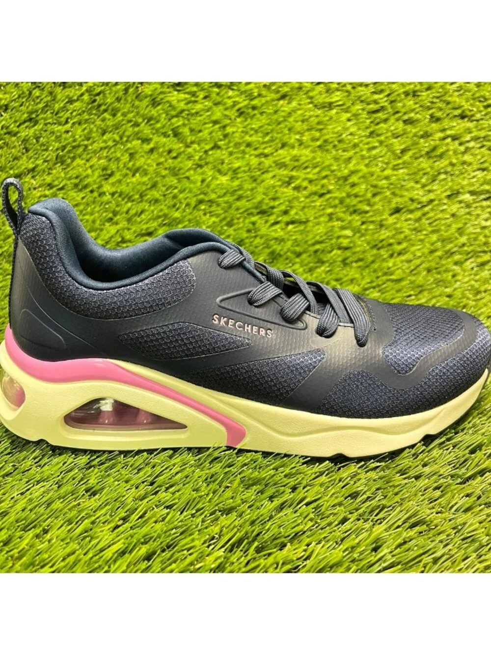 Skechers Tres-Air Uno Revolution-Airy Womens Size 6.5 Blue Running Shoes Sneaker